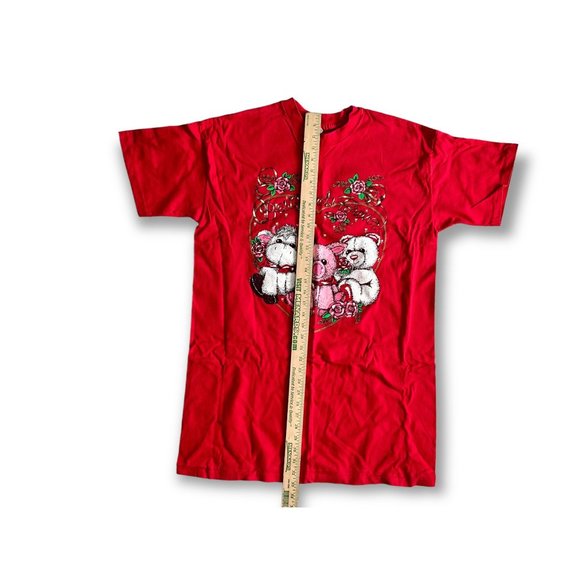 Pink VTG 1990s COW/PIG/BEAR BEST BUDS FOREVER CUTE T-Shirt USA One Size Milaca - Picture 4 of 9